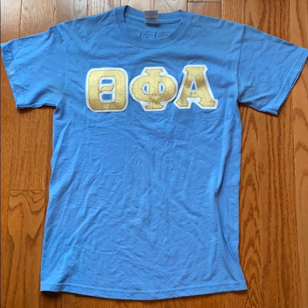 Theta Phi Alpha stitched letter t shirt